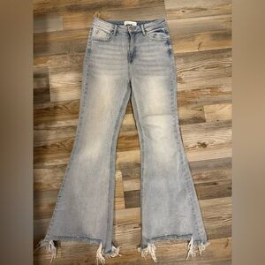NWT RISEN Women's Flared Light Blue Jeans Size 9/29